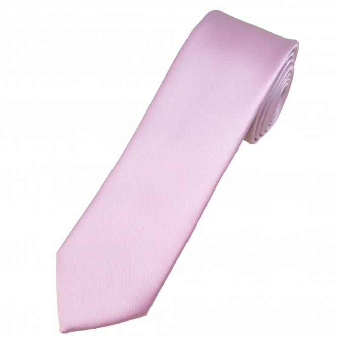 Plain Pastel Lavender Pink 6cm Men's Skinny Tie