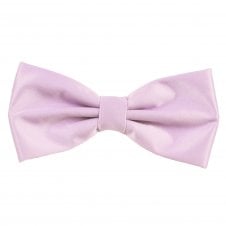 Plain Pastel Lavender Pink Bow Tie
