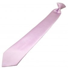 Plain Pastel Lavender Pink Men's Clip On Tie