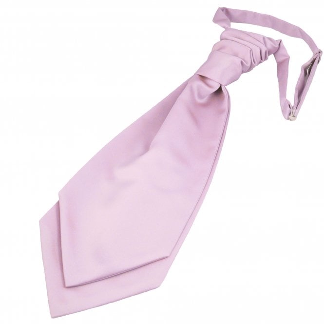 Plain Pastel Lavender Pink Men's Scrunchie Wedding Cravat