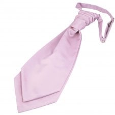 Plain Pastel Lavender Pink Men's Scrunchie Wedding Cravat