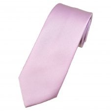 Plain Pastel Lavender Pink Satin Tie