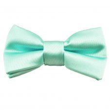 Plain Pastel Spearmint Boys Bow Tie