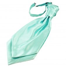Plain Pastel Spearmint Scrunchie Wedding Cravat