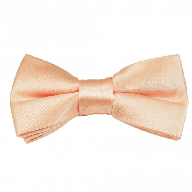 Plain Peach Boys Bow Tie