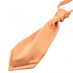 Plain Peach Boys Scrunchie Wedding Cravat