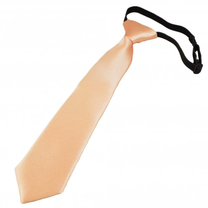Plain Peach Boys Tie - 6 Months to 4 Years