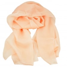Plain Peach Chiffon Scarf