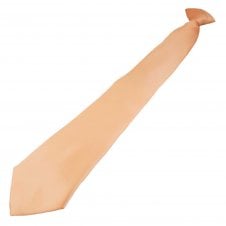 Plain Peach Men's Clip On Tie
