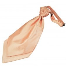 Plain Peach Men's Scrunchie Wedding Cravat