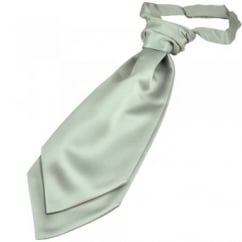 Plain Pearl Silver Scrunchie Wedding Cravat