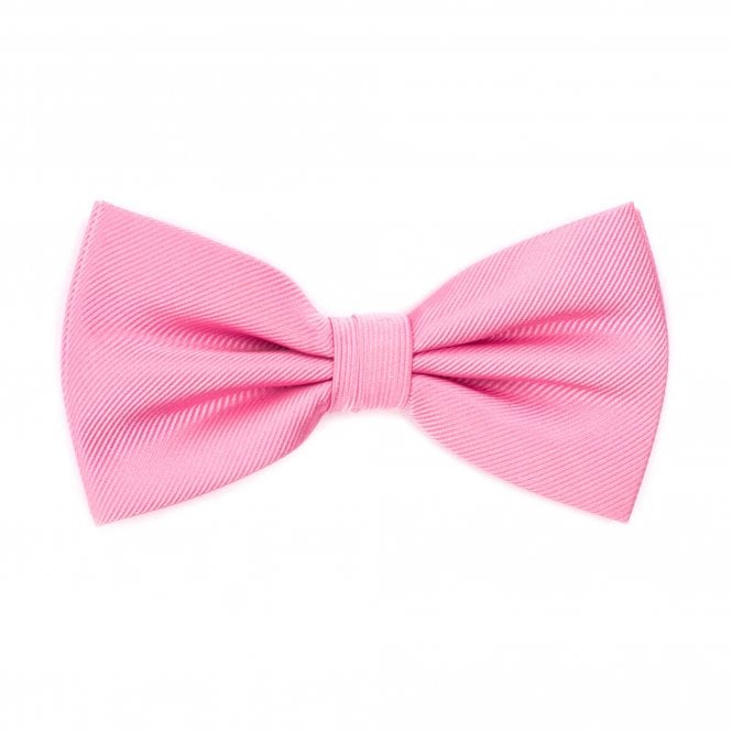 Plain Pink Men's Silk Bow Tie by Tresanti