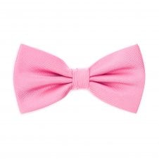 Plain Pink Men's Silk Bow Tie by Tresanti