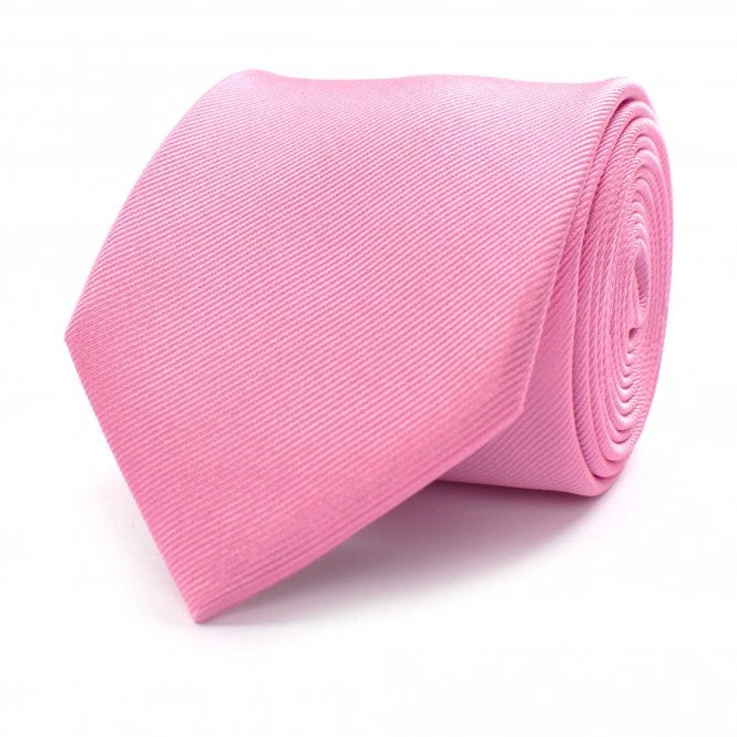 Plain Pink Men's Silk Tie by Tresanti