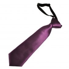 Plain Plum Boys Tie - 6 Months to 4 Years