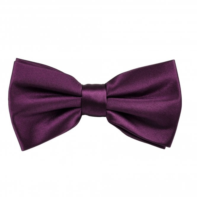 Plain Plum Men's Bow Tie