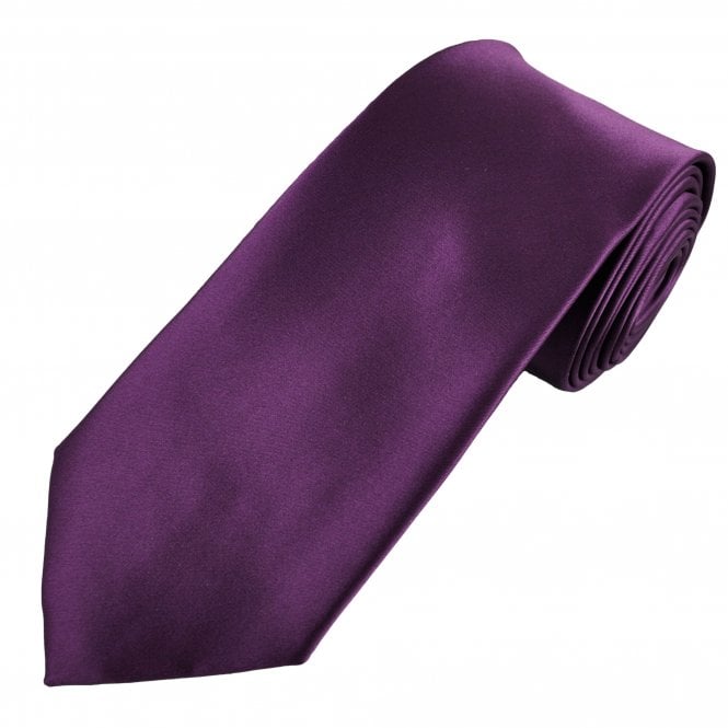 Plain Plum Men's Extra Long Tie