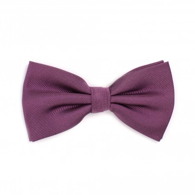 Plain Plum Men's Silk Bow Tie by Tresanti