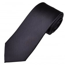Plain Plum Purple Ribbed Men's Silk Tie