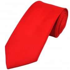 Plain Red Extra Long Tie
