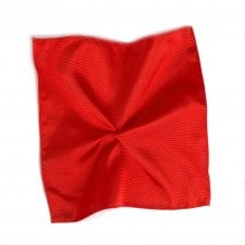 Plain Red Silk Pocket Square Handkerchief by Tresanti