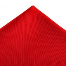 Plain Red Silk Pocket Square Handkerchief