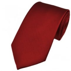 Plain Red Silk Tie