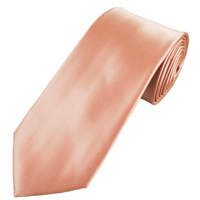 Plain Rose Gold Men's Extra Long Tie