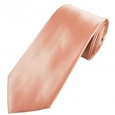 Plain Rose Gold Men's Satin Tie