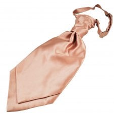 Plain Rose Gold Men's Scrunchie Wedding Cravat
