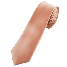 Plain Rose Gold Men's Skinny Tie