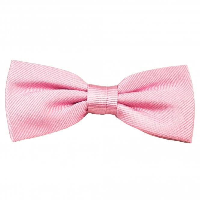 Plain Rose Pink Men's Silk Bow Tie