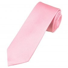 Plain Rose Pink Men's Silk Tie