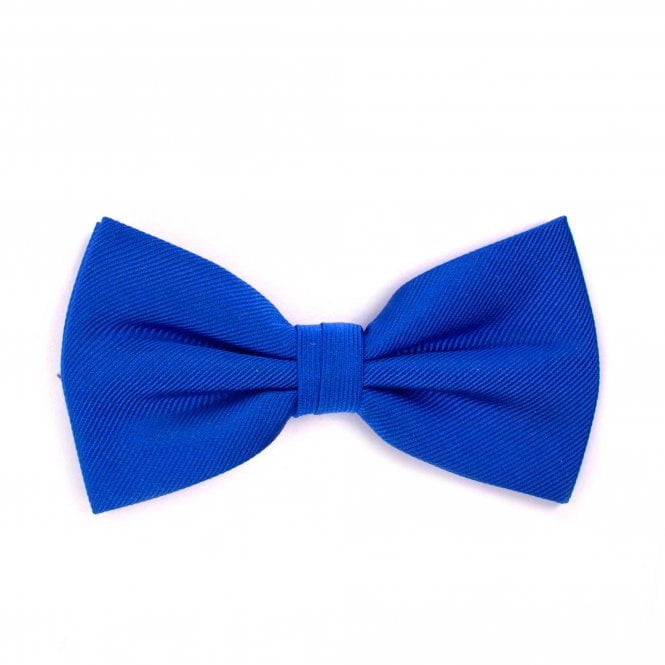 Plain Royal Blue Men's Silk Bow Tie by Tresanti