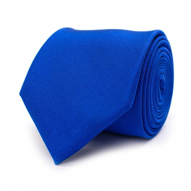 Plain Royal Blue Men's Silk Tie by Tresanti