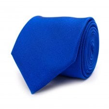Plain Royal Blue Men's Silk Tie by Tresanti