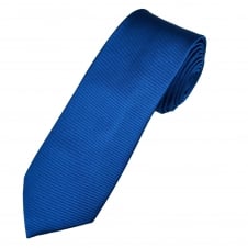 Plain Royal Blue Narrow Men's Silk Tie