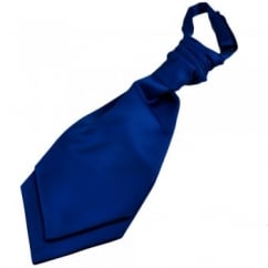 Plain Royal Blue Scrunchie Wedding Cravat