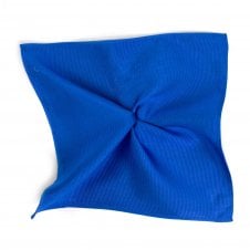 Plain Royal Blue Silk Pocket Square Handkerchief by Tresanti