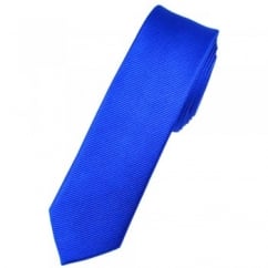 Plain Royal Blue Silk Skinny Tie