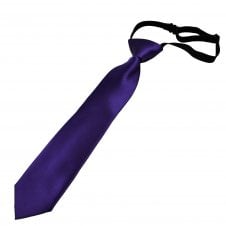 Plain Royal Purple Boys Skinny Tie - 6 Months to 4 Years
