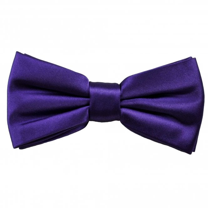 Plain Royal Purple Men's Bow Tie