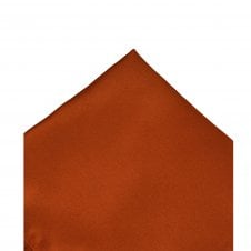 Plain Rust Orange Boys Pocket Square Handkerchief