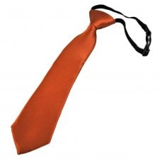 Plain Rust Orange Boys Skinny Tie - 6 Months to 4 Years