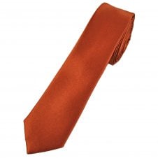 Plain Rust Orange Boys Tie