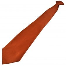 Plain Rust Orange Men's Clip On Tie