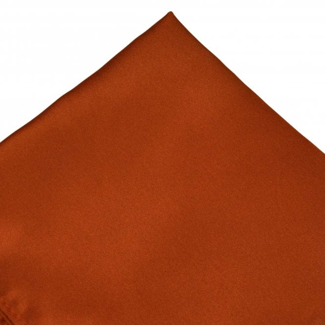 Plain Rust Orange Pocket Square Handkerchief