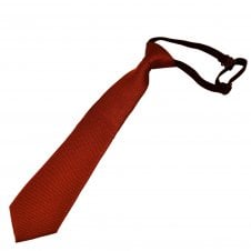 Plain Rust Orange Textured Boys Tie - 6 Months to 4 Years