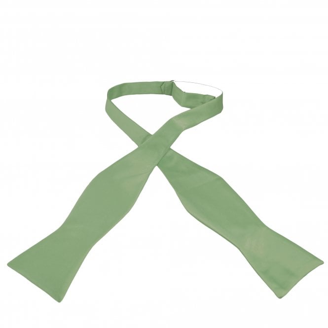 Plain Sage Green Men's Self Tie Bow Tie
