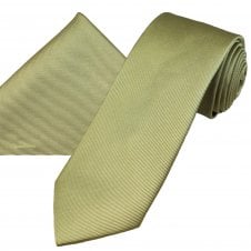Plain Sage Green Silk Men's Tie & Pocket Square Handkerchief Set by Tresanti